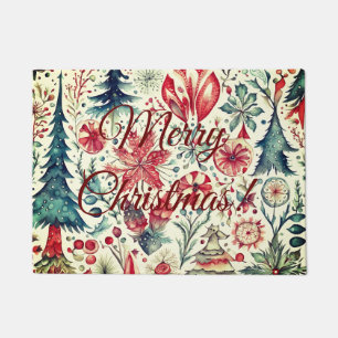 Vintage Christmas Scandinavian Design Doormat