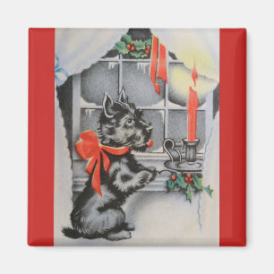 Vintage Christmas - Scottie Dog, Magnet