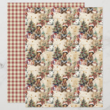 Vintage Christmas Scrapbook Paper