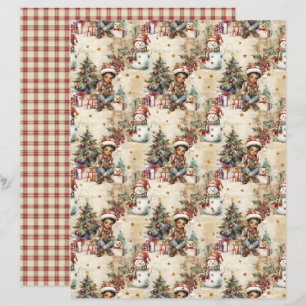 Vintage Christmas Scrapbook Paper