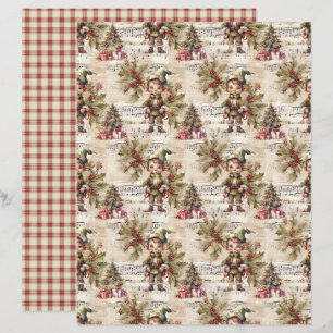 Vintage Christmas Scrapbook Paper
