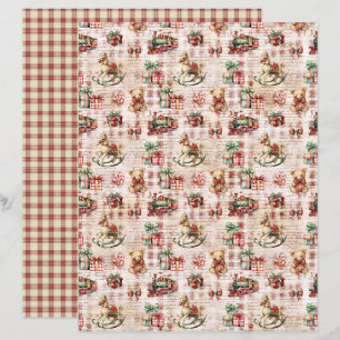 Vintage Christmas Scrapbook Paper