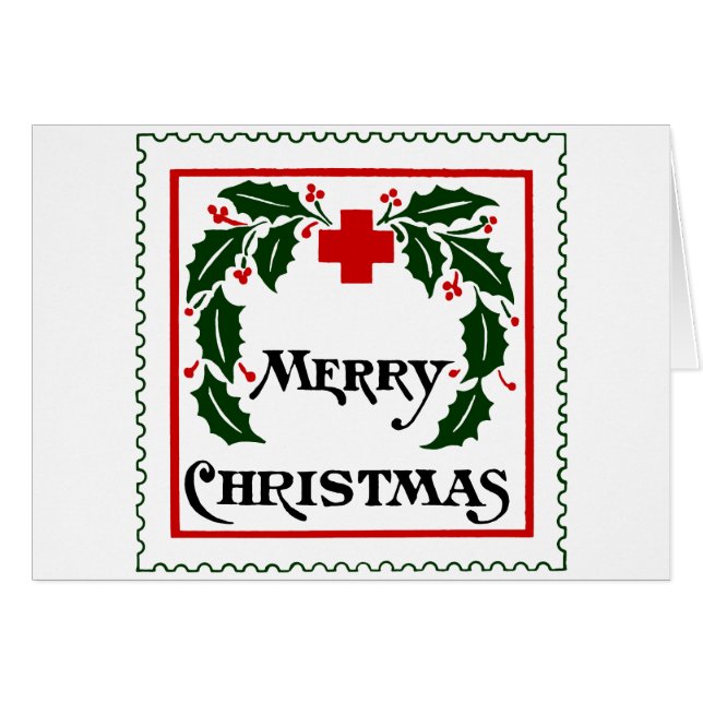 VINTAGE CHRISTMAS SEAL CARD (Front Horizontal)