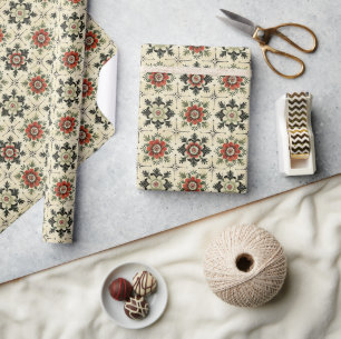 Vintage Christmas Seamless Pattern Wrapping Paper