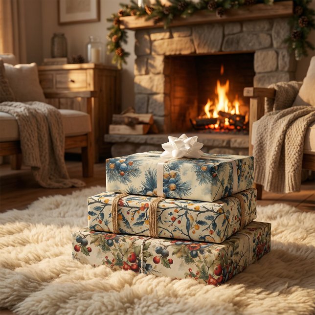 Vintage Christmas Seamless Pattern Wrapping Paper Sheet (Creator Uploaded)