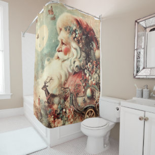 Vintage Christmas Shower Curtain