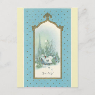 Vintage Christmas Silent Night Holiday Postcard