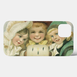 Vintage Christmas Sisters, Victorian Children iPhone 13 Case