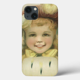 Vintage Christmas Sisters, Victorian Children iPhone 13 Case