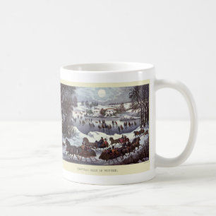 Vintage Christmas Sleighs, Central Park in Winter Coffee Mug