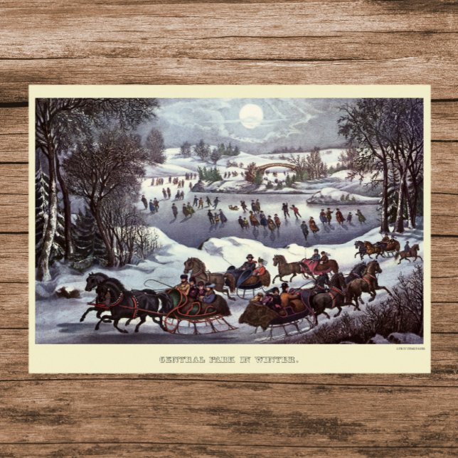Vintage Christmas Sleighs, Central Park in Winter Poster (Creator Uploaded)
