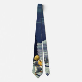 Vintage Christmas, Snow Angel Walking with a Star Tie