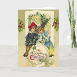 Vintage Christmas Snowball Card