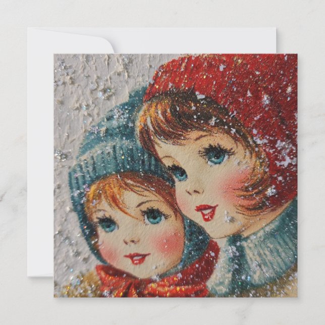 Vintage Christmas - Snowflake sisters Card (Front)