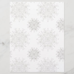 Vintage Christmas, Snowflakes Blizzard Pattern Flyer