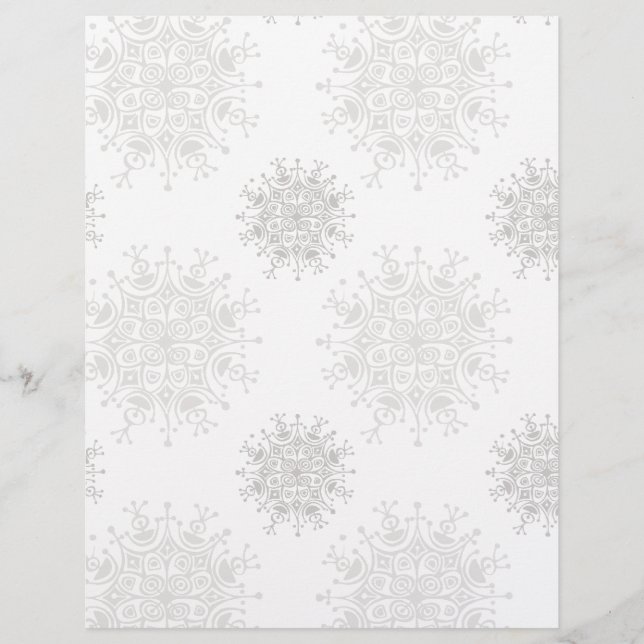 Vintage Christmas, Snowflakes Blizzard Pattern Flyer (Front)