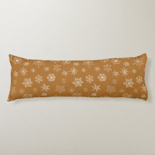 vintage christmas snowflakes body cushion