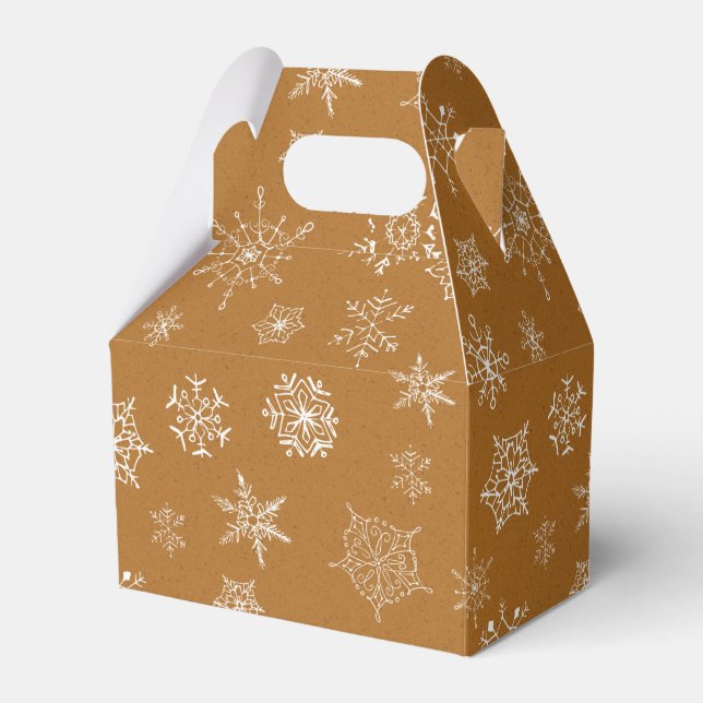 vintage christmas snowflakes favour box (Front Side)