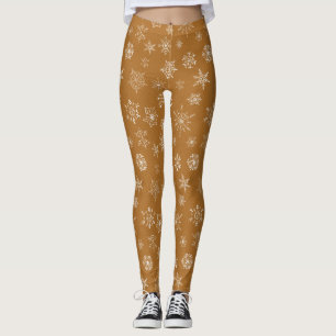 vintage christmas snowflakes leggings
