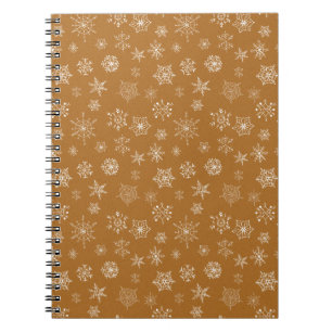 vintage christmas snowflakes notebook