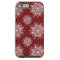 Vintage Christmas Snowflakes Red Blizzard Pattern