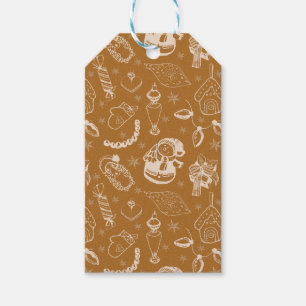 vintage christmas snowman hand drawn gift tags