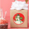 Vintage Christmas Snowman Sticker