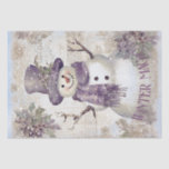 Vintage Christmas Snowman Tissue Paper<br><div class="desc">Vintage Christmas Snowman</div>