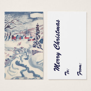 Vintage Christmas, Snowscape with Winter Village
