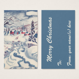 Vintage Christmas, Snowscape with Winter Village