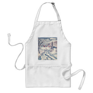 Vintage Christmas, Snowscape with Winter Village Standard Apron