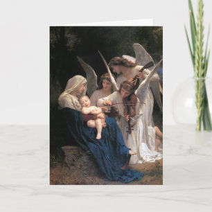 Vintage Christmas, Song of Angels by Bouguereau Holiday Card