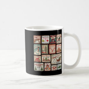 Vintage Christmas Stamps Holiday Party Tee Festive Coffee Mug