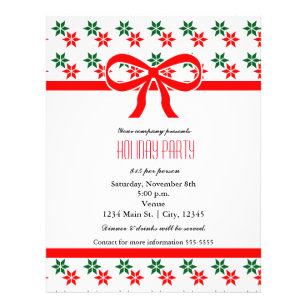 Vintage Christmas Star Holiday Party Event Flyer