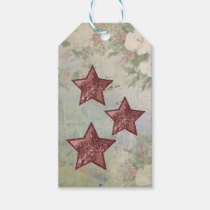 Vintage Christmas stars Gift Tags