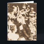 Vintage Christmas Stereoview Santa and the Ladies Card<br><div class="desc">Vintage Stereoview restored and enchanced by Scenesfromthepast.com.  Circa 1899.</div>