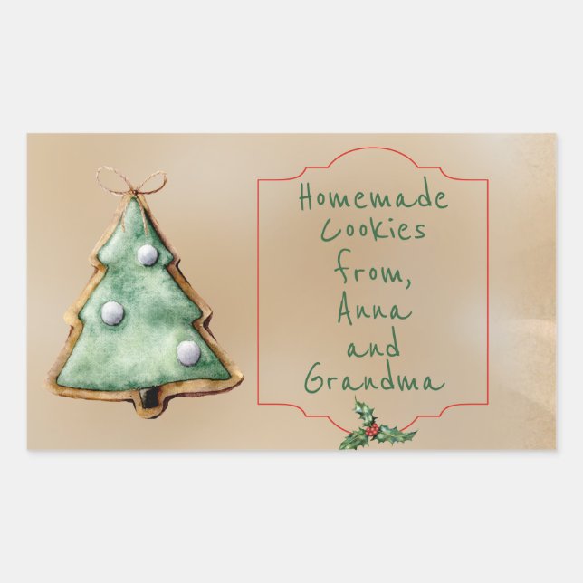 Vintage Christmas Stickers for Homemade Bakery (Front)