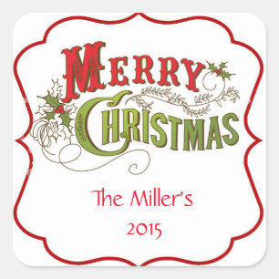 Vintage Christmas Stickers Labels