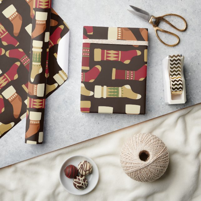 Vintage Christmas Stockings | Holidays Wrapping Paper (Crafts)