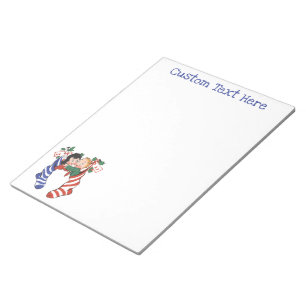 Vintage Christmas Stockings with Cute Children Notepad