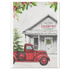 Vintage Christmas Store and Truck Decoupage