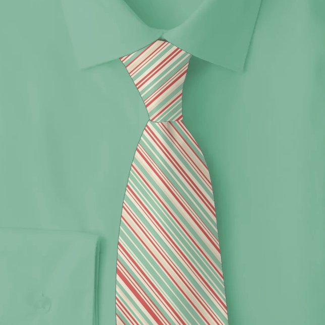 Vintage Christmas Stripes Tie (Creator Uploaded)