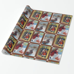 Vintage Christmas Style Wrapping Paper