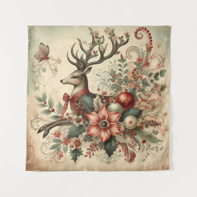 Vintage Christmas Tapestry (Front)
