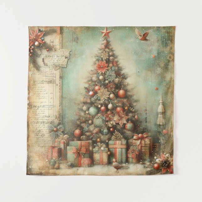 Vintage Christmas Tapestry (Front)