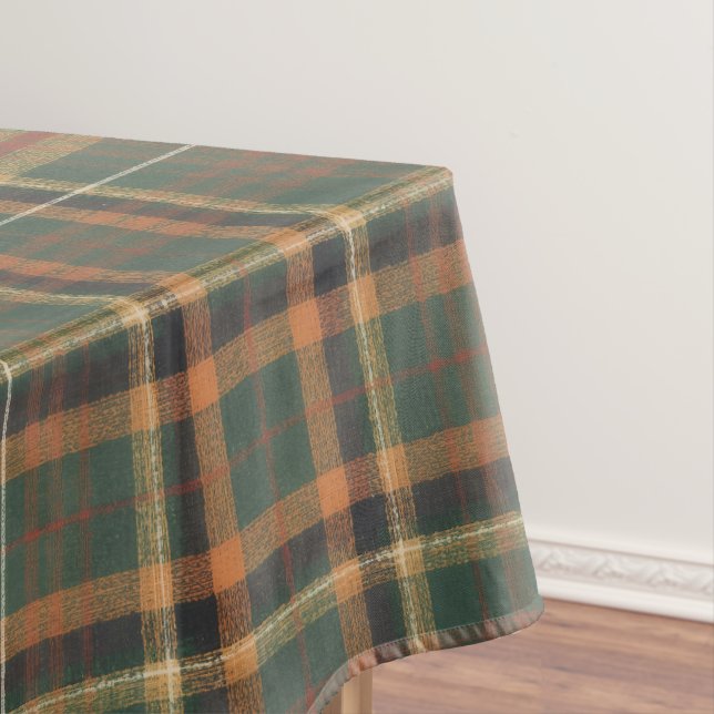 Vintage Christmas Tartan Plaid Tablecloth (In Situ)