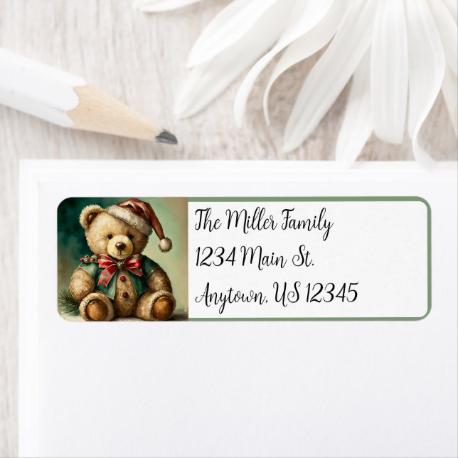 Vintage Christmas Teddy bear (Insitu)