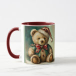 Vintage Christmas Teddy bear Mug<br><div class="desc">Vintage Christmas Teddy bear</div>