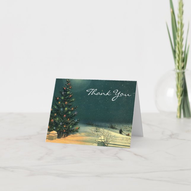 Vintage Christmas Thank You (Front)