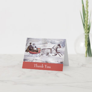 Vintage Christmas Thank You Card